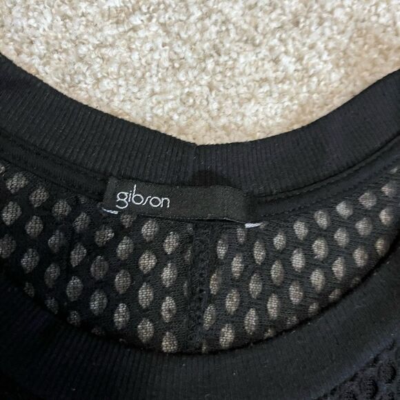 Gibson Mesh Lightweight Long Sleeve Black Sweater Size M - Picture 7 of 9